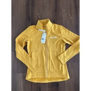 Adidas Terrex Polar Fleece Hiking Senderismo Women's Small Shadow Yellow Gold